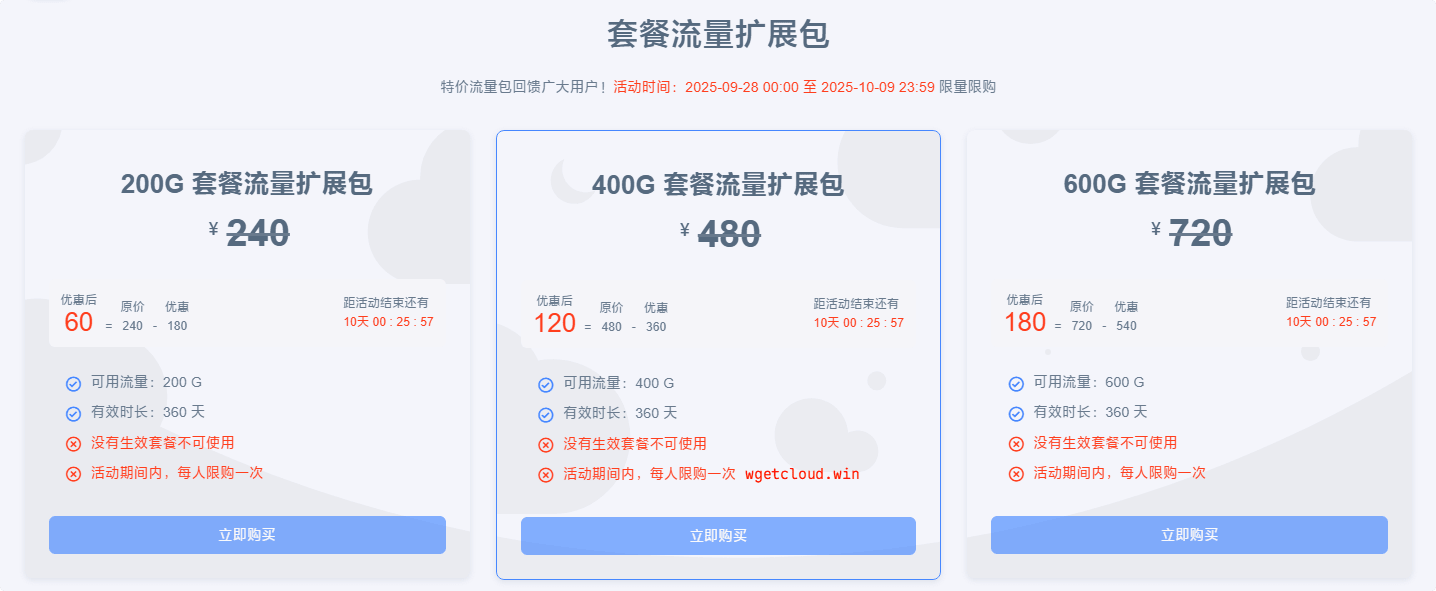 WgetCloud国庆2025中秋节优惠促销 - 第2张图片